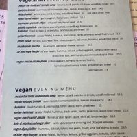 Menu  at Mezze Bar in Auckland