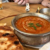 Vegan lentil tomato soup   at Mezze Bar in Auckland