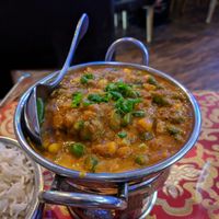 mixed vegetable curry close up at Jyoti Restaurant - Nogosan in Seoul