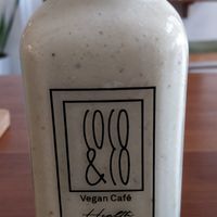 Smoothie (banana  avo, walnut, almond mylk) at Coco&Co in Vientiane