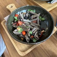 Spicy mushroom pasta  at Coco&Co in Vientiane