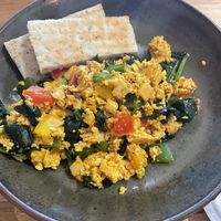 Scramble tofu  at Coco&Co in Vientiane