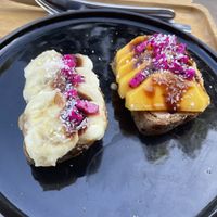 Nut butter toasts (without honey)  at Coco&Co in Vientiane