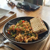 Scrambled tofu  at Coco&Co in Vientiane