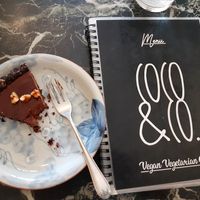Vegan nutty chocolate tart at Coco&Co in Vientiane
