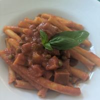 Ziti with vegan ragu at Tandem in Naples