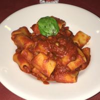 Mezze maniche con ragù vegano di seitan at Tandem in Naples