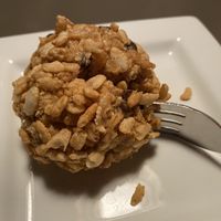 Goo ball (peanut butter rice cereal treat) at Double Wide Grill in Irwin