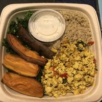 Quinoa, tofu, sweet potato and kale. Loved it!  at Blossom du Jour - Columbus Circle in New York City