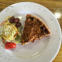 Vegan quiche at Vibrance in Albuquerque