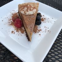 Chocolate cheesecake (cashew-based) at Vibrance in Albuquerque