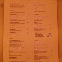 Menu at Hummus in Delft