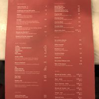 Menu  at Hummus in Delft