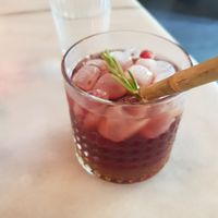 Forgot what it's called... Morocco mule?? But fresh and vibrant tasting. at Hummus in Delft