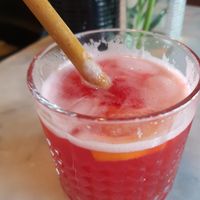 Raspberry & rose lemonade at Hummus in Delft