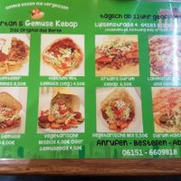 menu at Ertan's Gemuse Kebap in Darmstadt