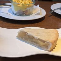 Pumpkin mont blanc and apple pie at En-Kitchen in Nagoya