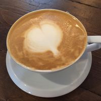 Soya latte at Cartwheel Coffee in Nottingham