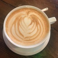 oat milk latte at Cartwheel Coffee in Nottingham
