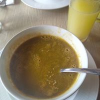 Not sure what the soup was, but it was delicious. Had a hint of curry or something spicy. at Cardamomo in Bogota