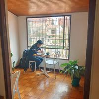 One of the rooms upstairs at Cardamomo in Bogota