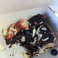 Not great - chocolate almond cake at Cardamomo in Bogota