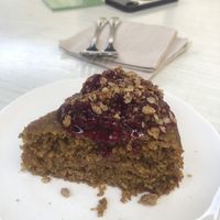 Torta de zanahoria con frutos rojos   at Cardamomo in Bogota