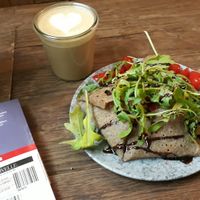 Gallettes with avocado and tomatoes at Hommage in Cologne