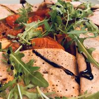 Wrap with Hummus and tomatoes  at Hommage in Cologne