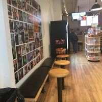 Seating inside at Juice Press - Flatiron in New York City