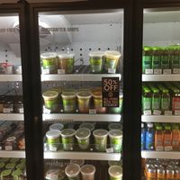 Fridge with packaged goods at Juice Press - Flatiron in New York City
