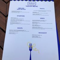 This is the vegan menu for the day I went at Carluccio's - Yas Mall in Abu Dhabi