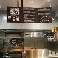 organic soup selection at Juice Press -  Murray St in New York City