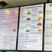 Menu  board at Juice Press - West Village in New York City