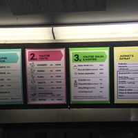 Vegan options clearly labelled at Chalupa - Munkkiniemi in Helsinki