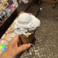 Blue coconut ice cream  at Balaram Eis in Berlin