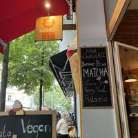 Outside signage  at Balaram Eis in Berlin