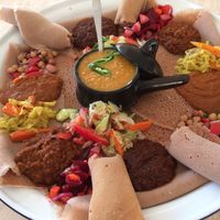 Vegan share platter at Injera House  in Mirrabooka