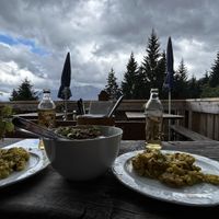 Käsespätzle mit Ausblick   at Huendeleskopfhuette in Pfronten-kappel