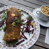 Hüttenwrap and Flädle soup at Huendeleskopfhuette in Pfronten-kappel