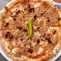 veggie hawaii pizza at Town Grill in Malmo