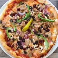 veggie kycklingpizza at Town Grill in Malmo