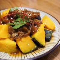 Pumpkin with Vegan Minced Mushroom Sauce at Flourish 元禾食堂 - Yuán Hé ShíTáng in Taipei