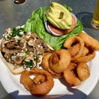 Delicious Vegan Supreme Beyond Burger.   at Priest Station Cafe in Big Oak Flat