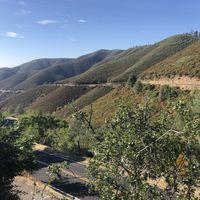 The view from the outside patio   at Priest Station Cafe in Big Oak Flat