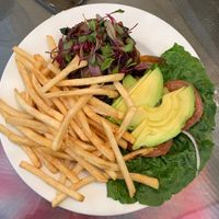 Vegan supreme without the bun. Yum!  at Priest Station Cafe in Big Oak Flat