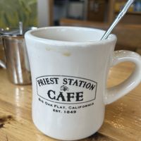 Coffee  at Priest Station Cafe in Big Oak Flat