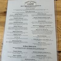 Breakfast menu   at Priest Station Cafe in Big Oak Flat