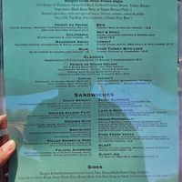 Part of the current menu at Priest Station Cafe in Big Oak Flat