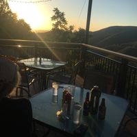 Beautiful view of the sunset! at Priest Station Cafe in Big Oak Flat